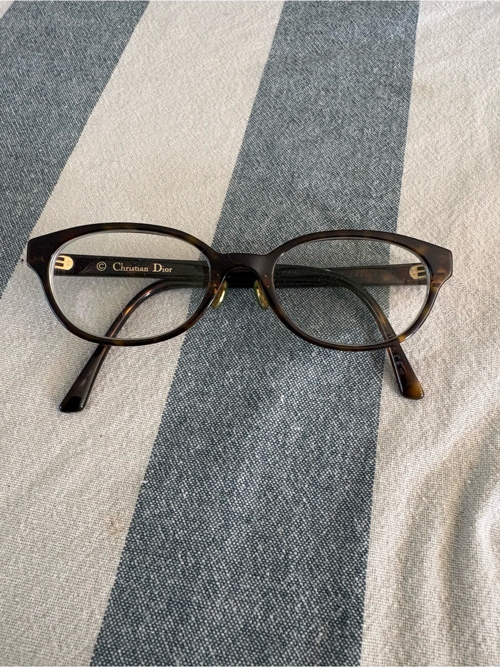 Dior Tortoiseshell Brown Oval Glasses